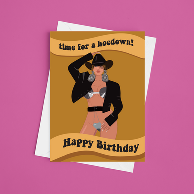 Time For A Hoedown  - A5 Beyonce Birthday Card