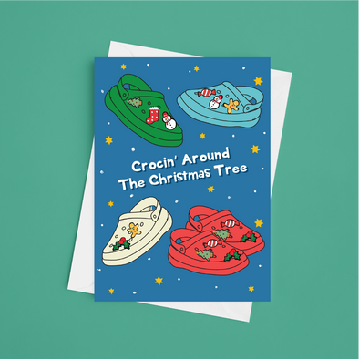 Crocin' Around The Christmas Tree  - A5 Funny Christmas Card