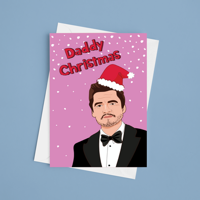 Pedro Pascal Daddy Christmas  - A5 Greeting Card (Blank)