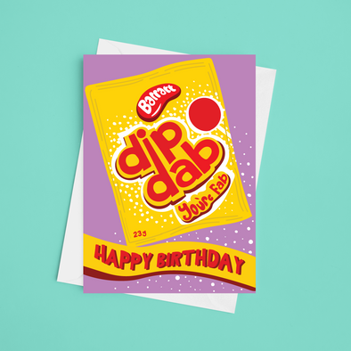 Retro Dip Dap - A5 Birthday Card