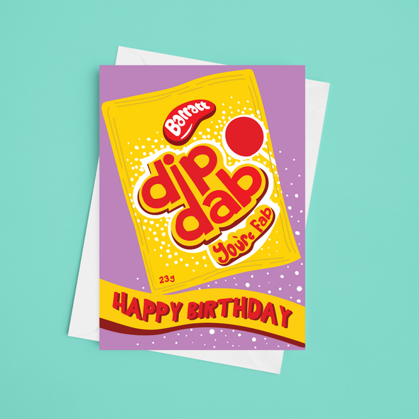 Retro Dip Dap  - A5 Greeting Card (Blank)