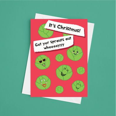 Get Yer Sprouts Out - A5 Greeting Card (Blank)