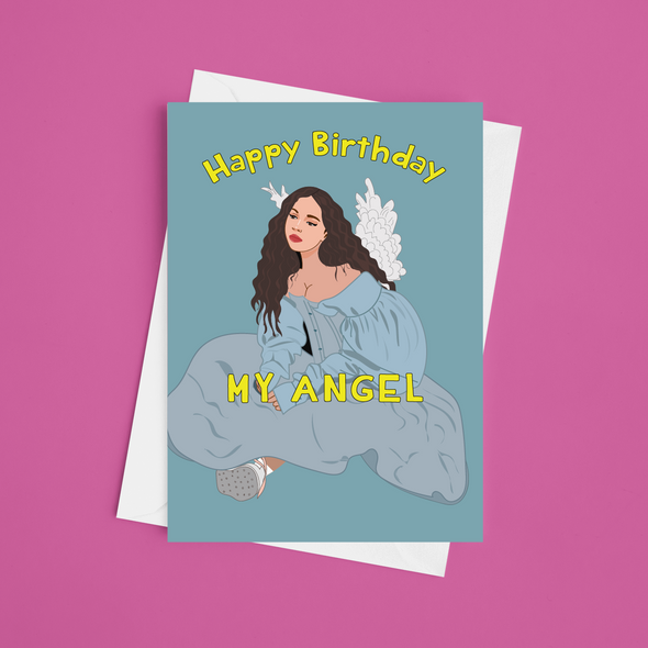 Happy Birthday Angel - A5 Birthday Card (Blank)