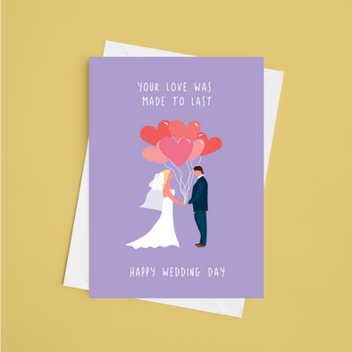 A Love That's Made To Last - A5 Wedding Card (Blank)