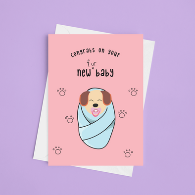 New Puppy / New Fur Baby - A5 Congratulations Card