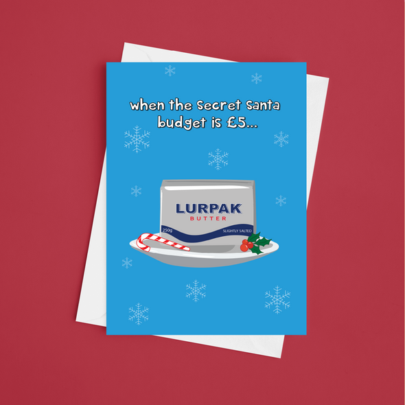 Secret Santa Budget   - A5 Greeting Card (Blank)