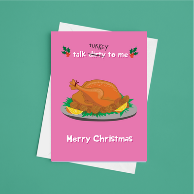 Talk Turkey To Me - A5 Greeting Card (Blank)