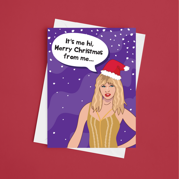 Taylor Swift Merry Christmas  - A5 Funny Christmas Card