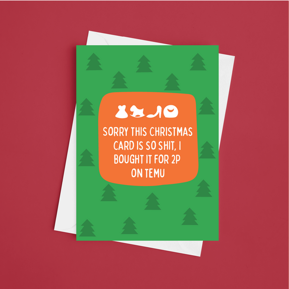 I Bought This Card On Temu  - A5 Funny Christmas Card