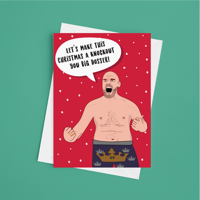 Tyson Fury Merry Christmas  - A5 Funny Christmas Card