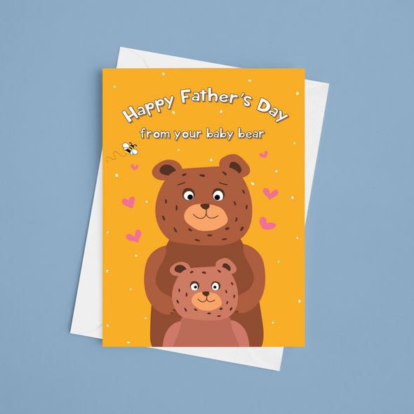 Happy Father's Day From Your Baby Bear - A5 Father's Day Card