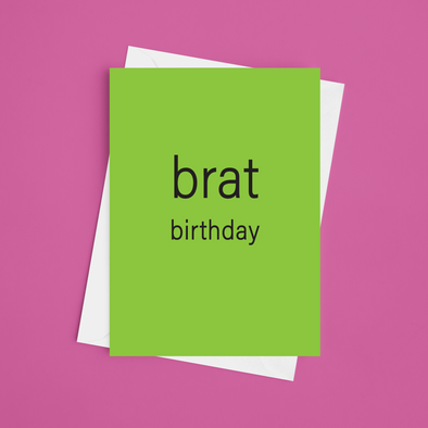 Brat Charlie XCX - A5 Birthday Card