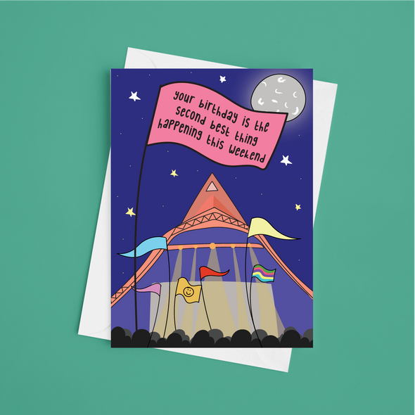 Customised Festival Birthday - A5 Greeting Card