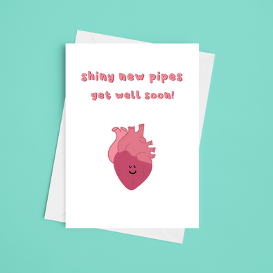 Heart Surgery Get Well - A5 Get Well Soon Card (Blank)