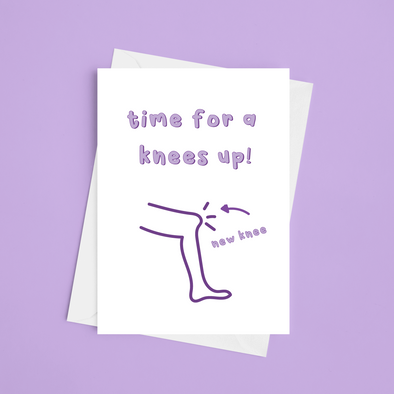 Knee Replacement - A5 Get Well Soon Card (Blank)