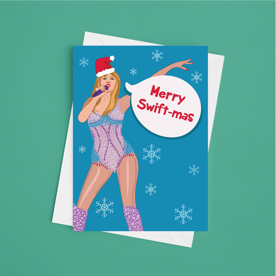 Merry Swiftmas  - A5 Funny Taylor Swift Christmas Card
