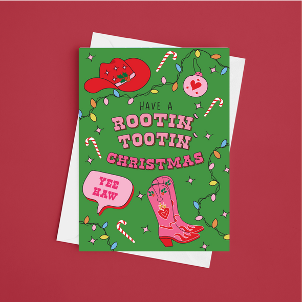 Have A Rootin' Tootin' Christmas  - A5 Funny Christmas Card