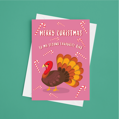 Second Favourite Bird  - A5 Funny Christmas Card