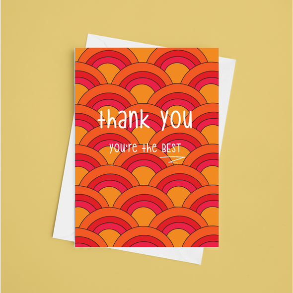 Thank You You're The Best - A5 Thank You Card