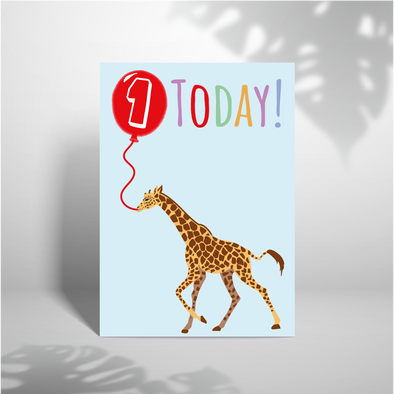 Happy 1st Birthday! - A5 Greeting Card (Blank)