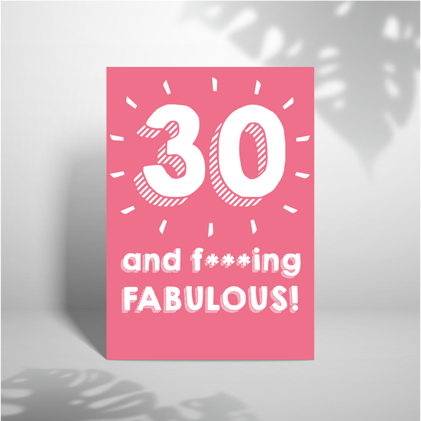 30 and FABULOUS - A5 Greeting Card (Blank)