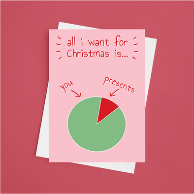 All I Want For Christmas - A5 Greeting Card