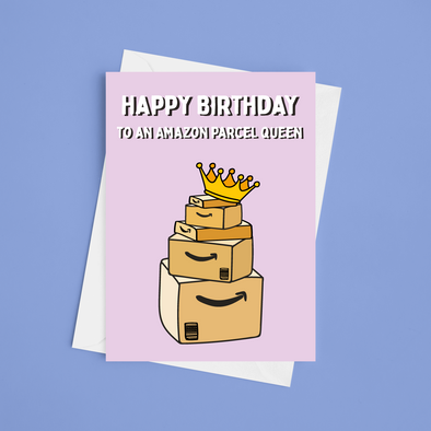 Amazon Birthday Queen - A5 Greeting Card (Blank)