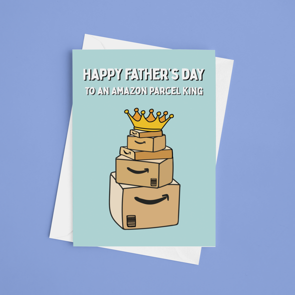 Happy Father's Day Amazon Parcel King -Greeting Card (Wholesale)
