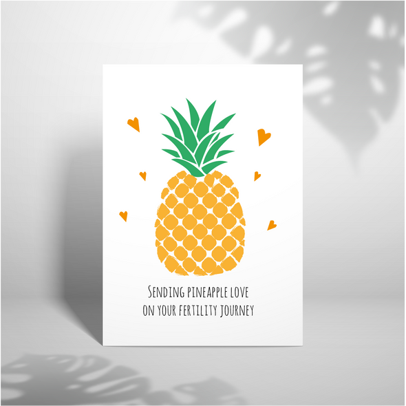 Sending Pineapple Love - A5 Greeting Card (Blank)
