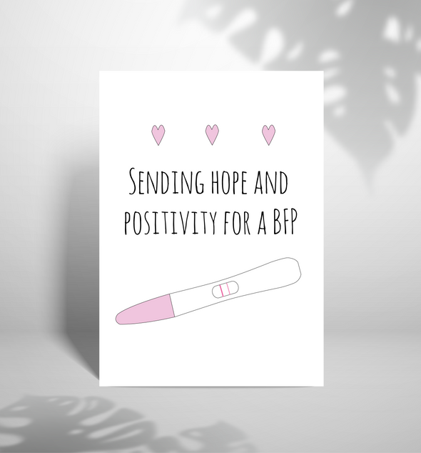 Hope and Positivity for a BFP - A5 Greeting Card (Blank)