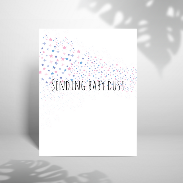 Sending Baby Dust - A5 Greeting Card (Blank)