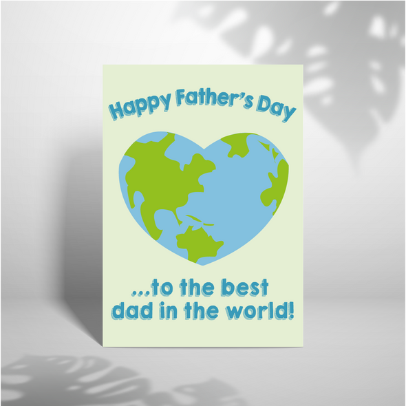 Happy Father's Day To The Best Dad In The World - A5 Greeting Card (Blank)