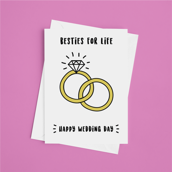 Besties Wedding Day  - A5 Greeting Card