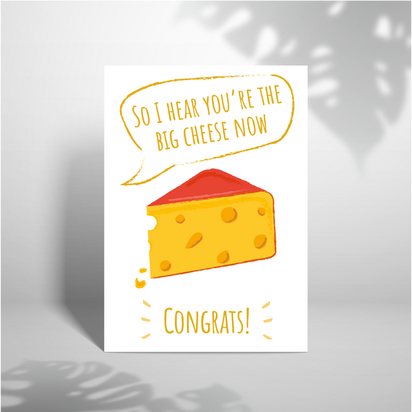 Big Cheese New Job - A5 Greeting Card (Blank)