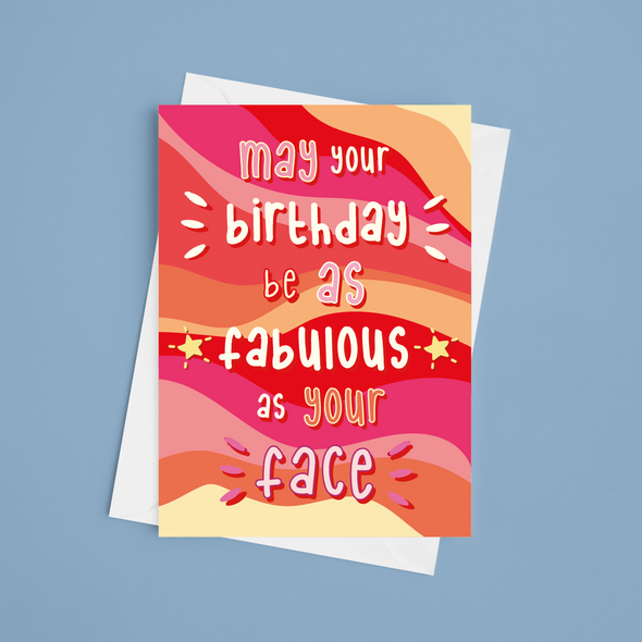 Fabulous Birthday - Happy Birthday - A5 Greeting Card
