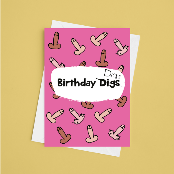 Birthday Dicks - A5 Greeting Card (Blank)