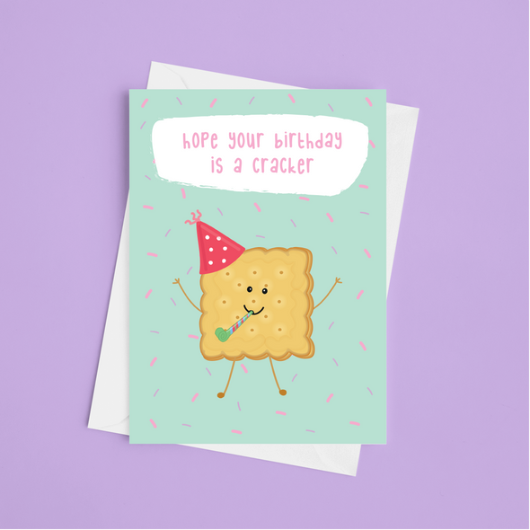 Birthday Cracker Party - A5 Greeting Card