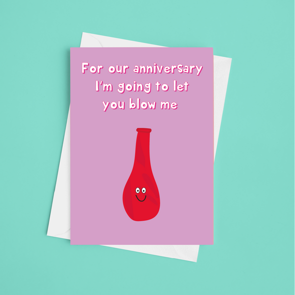 Anniversary Blow Me -Greeting Card (Wholesale)