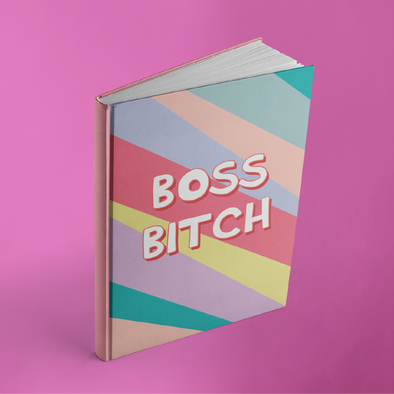 Boss Bitch Hard Cover Notepad With Ribbon