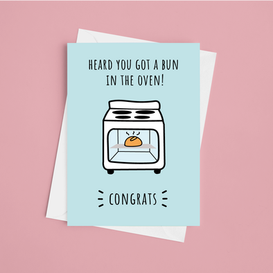 Bun In The Oven -Greeting Card (Wholesale)
