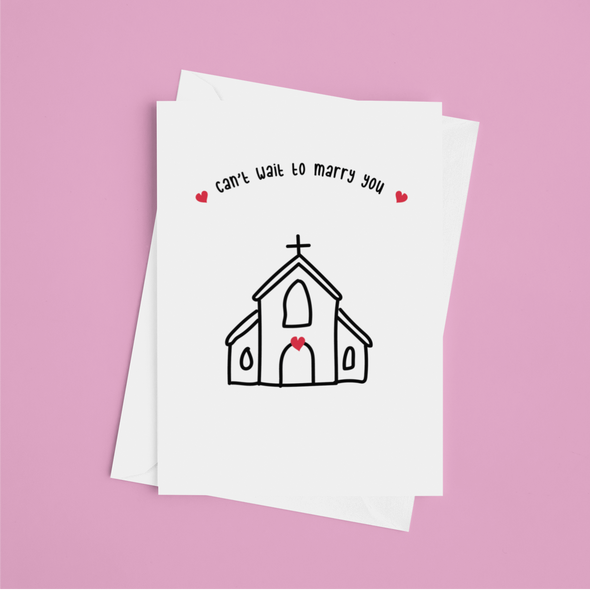 Can't Wait To Marry You - A5 Greeting Card (Blank)