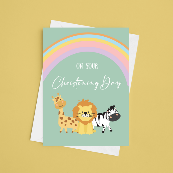 Happy Christening Day - A5 Christening Card (Blank)