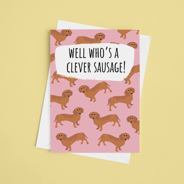 Clever Sausage -Greeting Card (Wholesale)