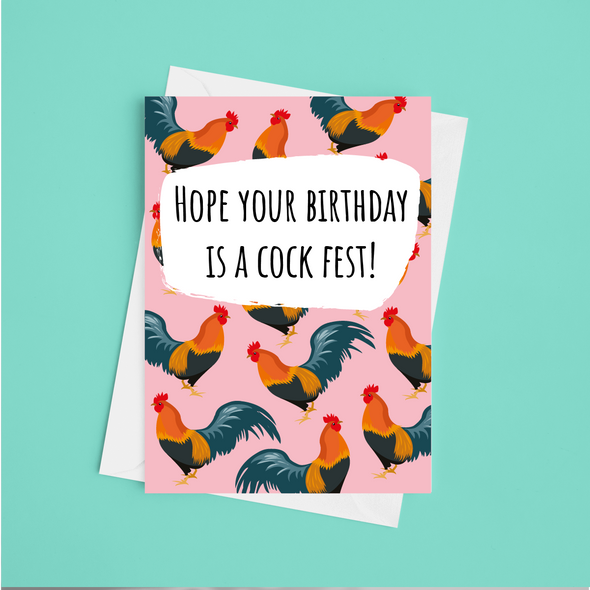 Cock Fest - A5 Greeting Card