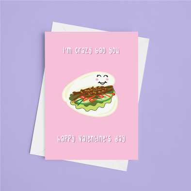 Crazy Bao you Valentine's -Greeting Card (Wholesale)