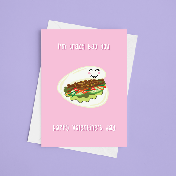 Crazy Bao you Valentine's -Greeting Card (Wholesale)