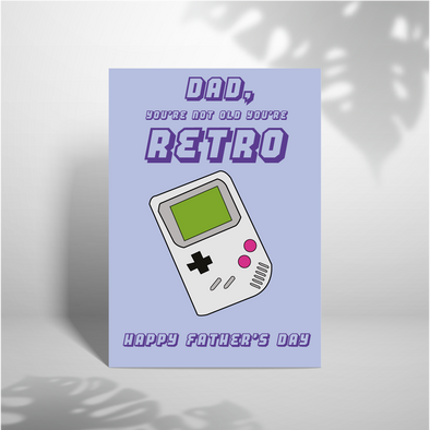 Retro Father's Day - A5 Greeting Card (Blank)