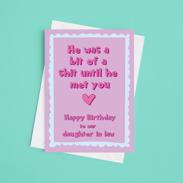 Happy Birthday Daughter-in-law - A5 Greeting Card