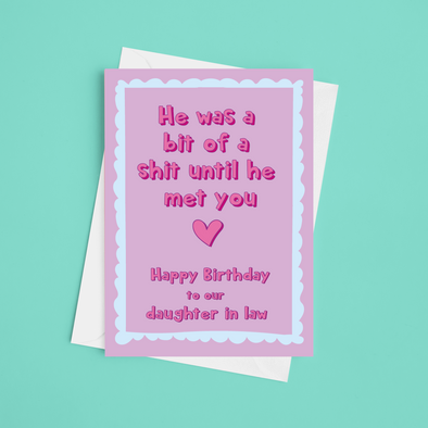 Daughter-in-law Happy Birthday  - A5 Greeting Card (Blank)