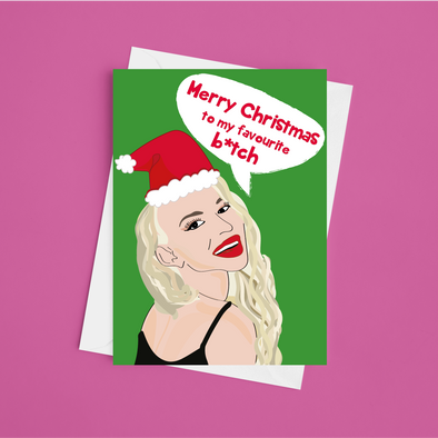 Merry Christmas To My Favourite B**** - A5 Greeting Card